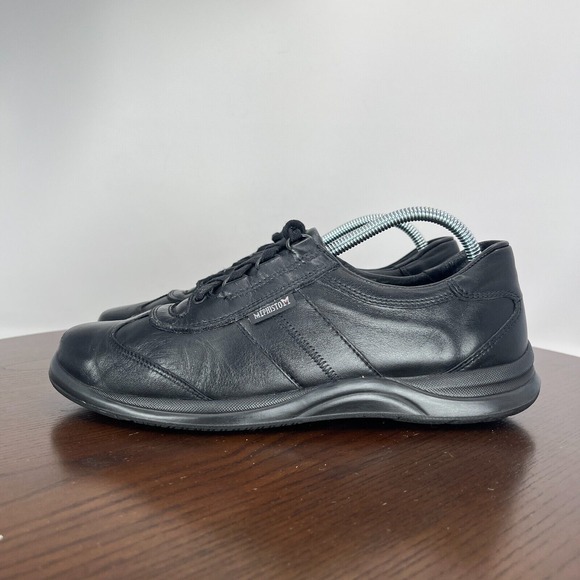 Mephisto Runoff Air Jet System Shoes Women's 8 Black Leather Comfort‎ Sneaker - Picture 1 of 16
